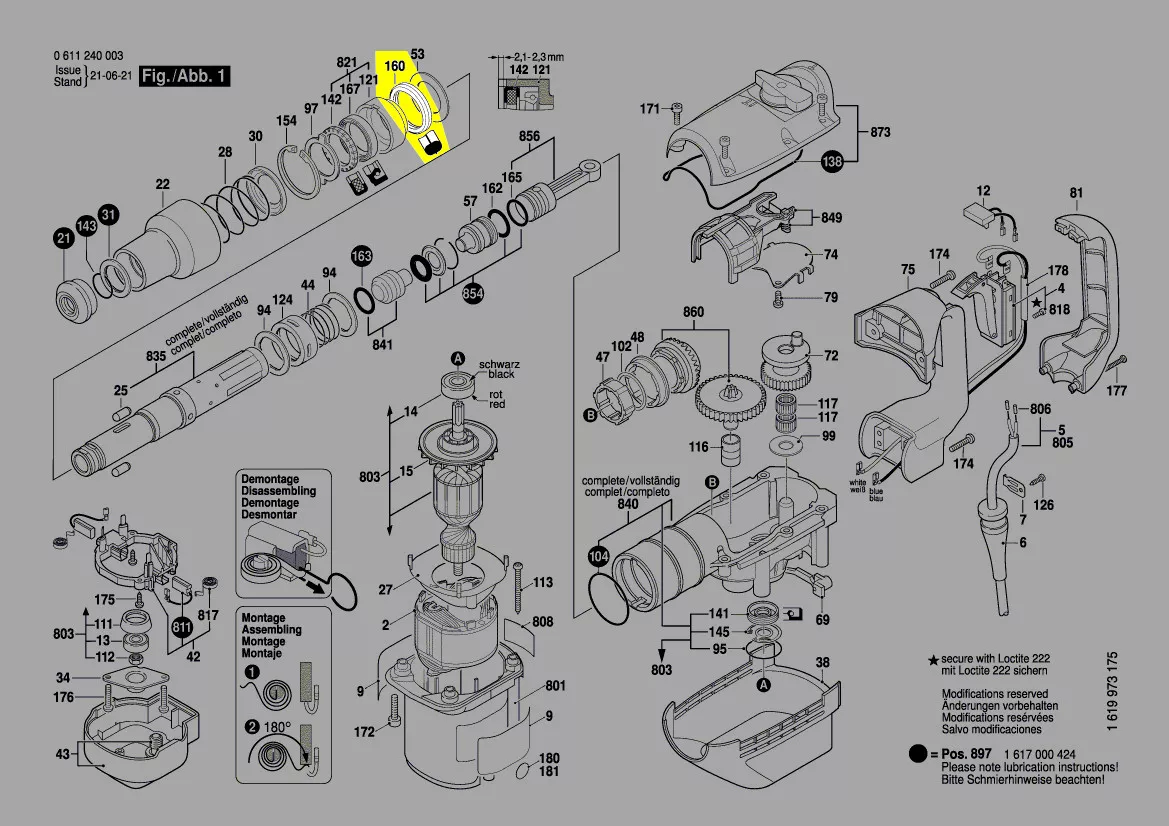 Bague amortissante réf. 1 610 210 161 Bosch